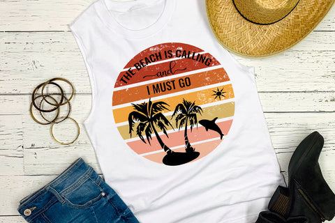 The Beach is Calling Sublimation Design Sublimation Happy Printables Club 