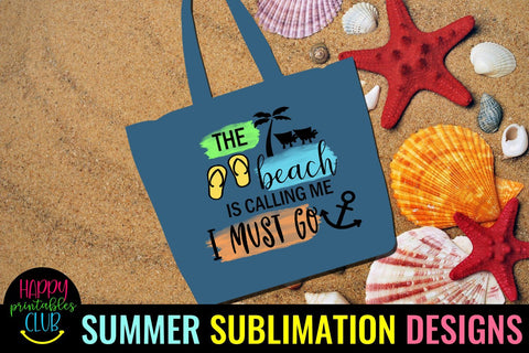 The Beach is Calling Sublimation Design-Summer Sublimation Sublimation Happy Printables Club 