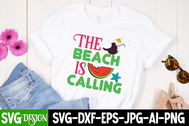 The beach is Calling SVG Cut File, The beach is Calling SVG Design, Welcome Summer SVG Cut File, Welcome Summer SVG Design, Summer SVG Cut File,Aloha Summer SVG Design, Summer SVG Quotes, Summer Sublimation PNG,Funny Summer SVG SVG BlackCatsMedia 