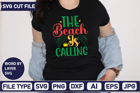 The Beach Is Calling Svg Cut File,SVGs,quotes-and-sayings,food-drink,mini-bundles,print-cut,on-sale, SVG DesignPlante 503 