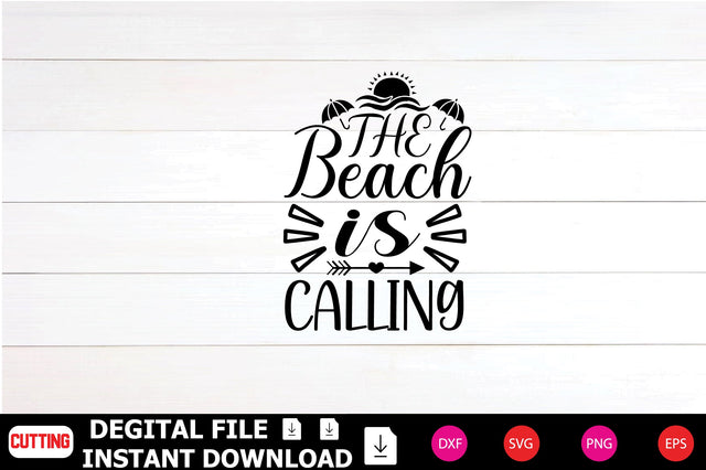 The Beach Is Calling SVG Shahin alam 