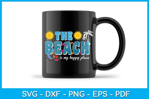 The Beach Is My Happy Place PNG Sublimation Printable File SVG Creativedesigntee 