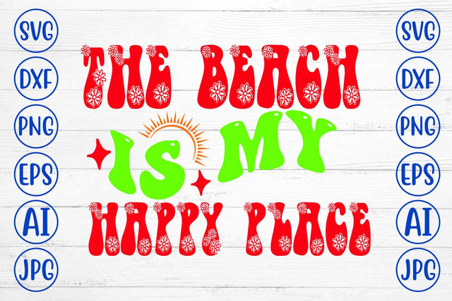 The Beach Is My Happy Place Retro SVG SVG Syaman 