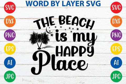 The beach is my happy place, Summer SVG Design SVG Rafiqul20606 