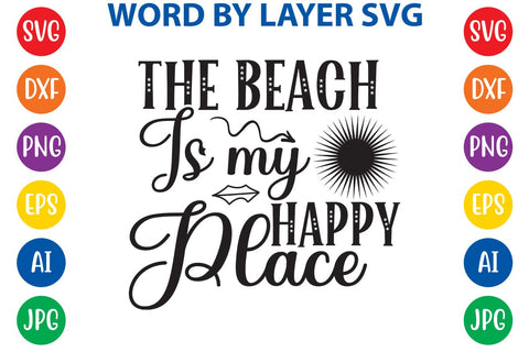 The beach is my happy place SVG Design SVG Rafiqul20606 