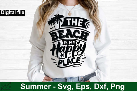The beach is my happy place svg, Summer svg, Summer t shirt svg, Vacation Svg, Ocean Svg Svg, Beach Svg, Beach t shirt svg, Summer mug svg, Beach time svg, Summer vibes svg, Hello summer svg, Lake time SVG Isabella Machell 