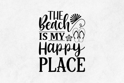 The beach is my happy place SVG SVG Regulrcrative 