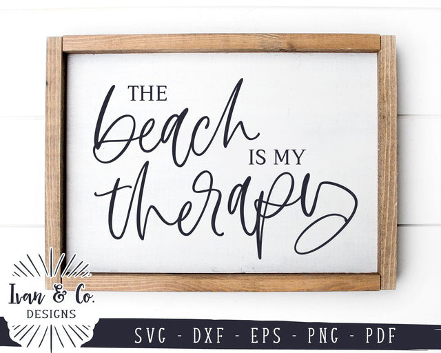 The Beach Is My Therapy SVG Files | Summer SVG | Beach SVG (976322662) SVG Ivan & Co. Designs 