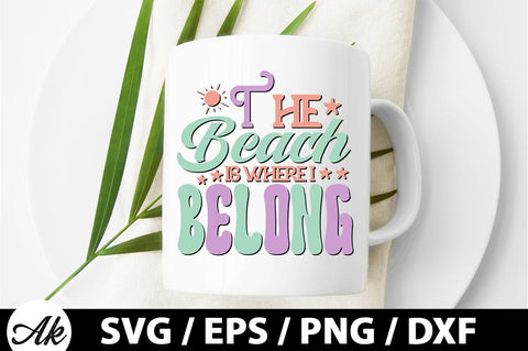 The beach is where belong Retro SVG SVG akazaddesign 