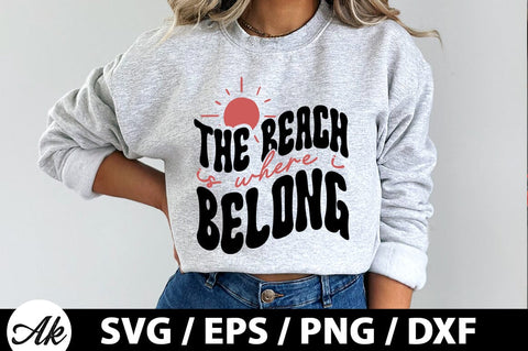 The beach is where belong Retro SVG SVG akazaddesign 