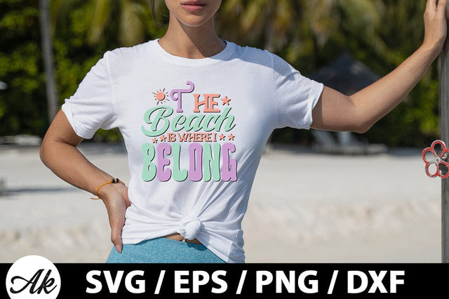 The beach is where belong Retro SVG SVG akazaddesign 