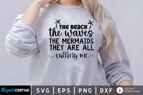 The beach the waves the mermaids SVG SVG Regulrcrative 