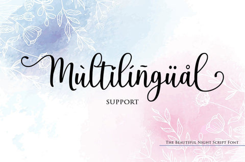 The Beautiful Night Script With Extras Font Attract Studio 