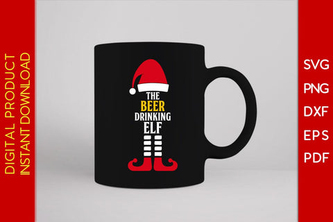The Beer Drinking Elf Christmas SVG PNG EPS Cut File SVG Creativedesigntee 