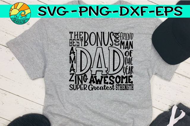The BEST BONUS DAD - Father's Day Design - SVG - DXF - EPS - PNG SVG On the Beach Boutique 