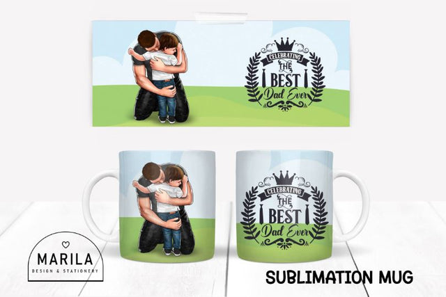 The best dad ever Mug Sublimation Design / dad Mug Design #21 Sublimation Marilakits 