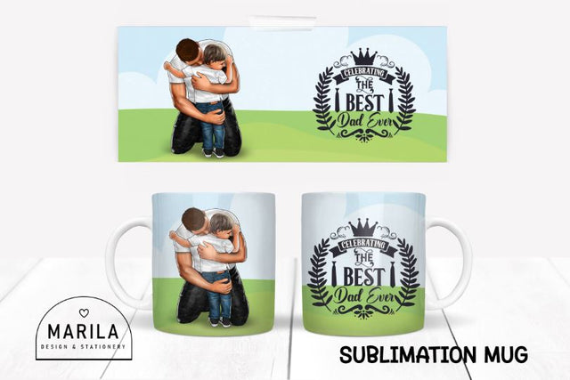 The best dad ever Mug Sublimation Design / dad Mug Design #25 Sublimation Marilakits 