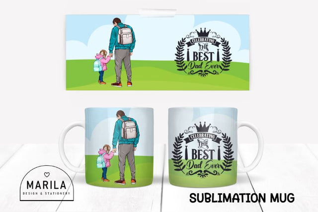 The best dad ever Mug Sublimation Design / dad Mug Design #26 Sublimation Marilakits 