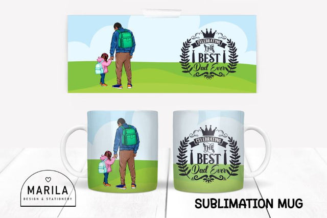 The best dad ever Mug Sublimation Design / dad Mug Design #27 Sublimation Marilakits 