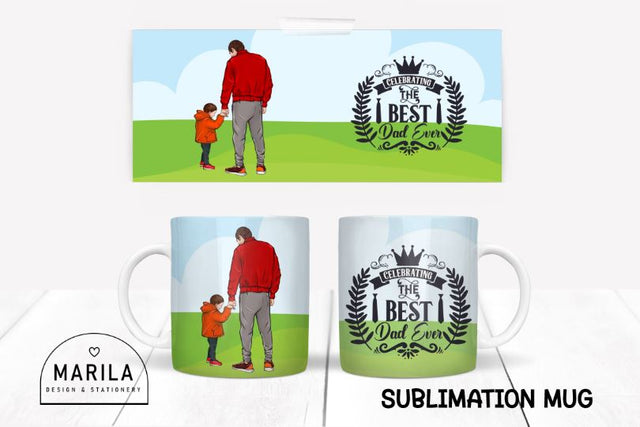 The best dad ever Mug Sublimation Design / dad Mug Design #28 Sublimation Marilakits 