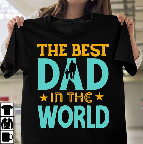 The Best Dad In The World SVG Cute File, Father's Day retro T-shirt Design, Dad Sublimation PNG, Father's Day Retro Vintage T-shirt Design, Father's Day Clip Art,Dad SVG Bundle SVG Insomnia Std 