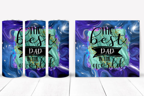 The Best Dad Tumbler PNG I Father's Day Tumbler Sublimation Sublimation Happy Printables Club 