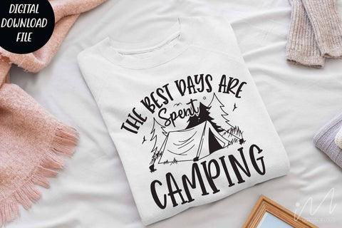 The best days are spent camping svg, camping cricut, camping day svg, outside adventure, family trip svg SVG Isabella Machell 