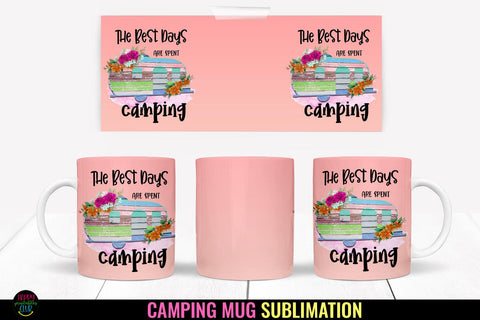 The Best Days I Camping Mug Sublimation I Outdoor Mug PNG Sublimation Happy Printables Club 
