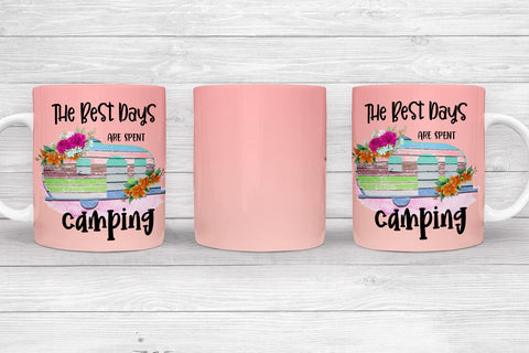 The Best Days I Camping Mug Sublimation I Outdoor Mug PNG Sublimation Happy Printables Club 
