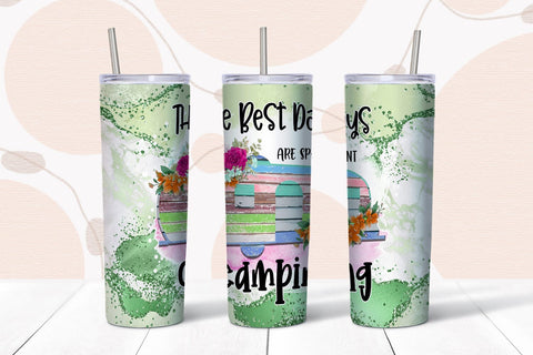 The Best Days I Camping Tumbler Sublimation I 20 Oz Tumbler Wrap Sublimation Happy Printables Club 