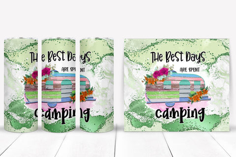 The Best Days I Camping Tumbler Sublimation I 20 Oz Tumbler Wrap Sublimation Happy Printables Club 