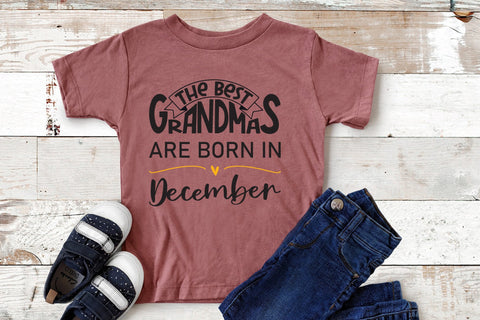 The best grandmas are born in December design SVG Natasha Prando 