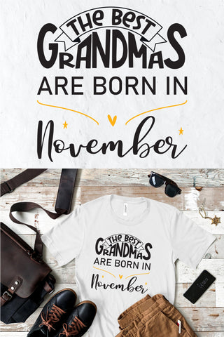 The best grandmas are born in November design SVG Natasha Prando 
