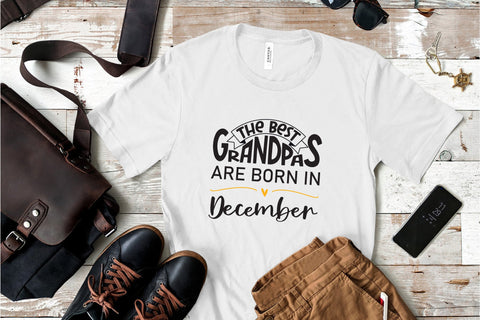 The best grandpas are born in December design SVG Natasha Prando 