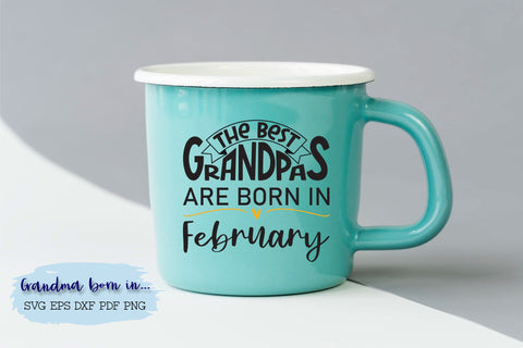 The best grandpas are born in February design SVG Natasha Prando 