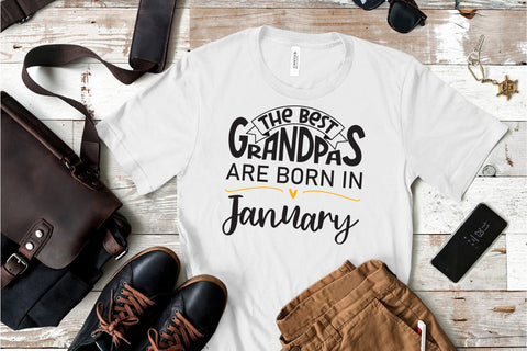 The best grandpas are born in January design SVG Natasha Prando 