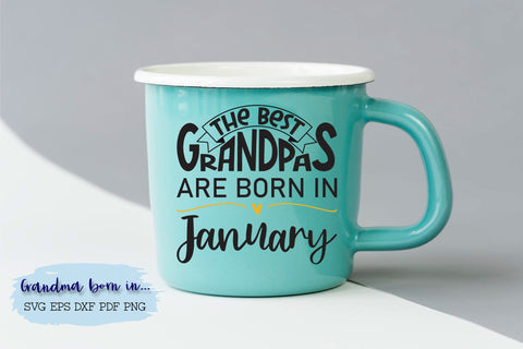 The best grandpas are born in January design SVG Natasha Prando 