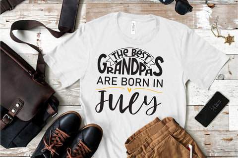 The best grandpas are born in July design SVG Natasha Prando 
