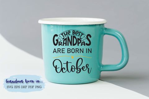 The best grandpas are born in October design SVG Natasha Prando 