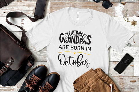 The best grandpas are born in October design SVG Natasha Prando 