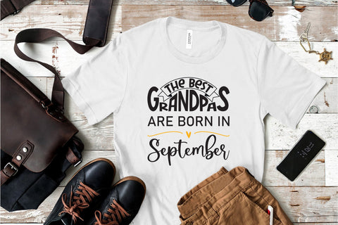 The best grandpas are born in September design SVG Natasha Prando 