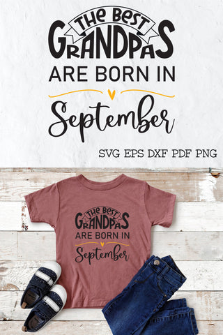 The best grandpas are born in September design SVG Natasha Prando 