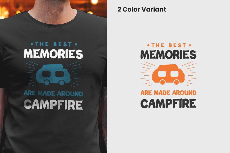 the best memories are made around the campfire T-shirt Design SVG futivesvg 