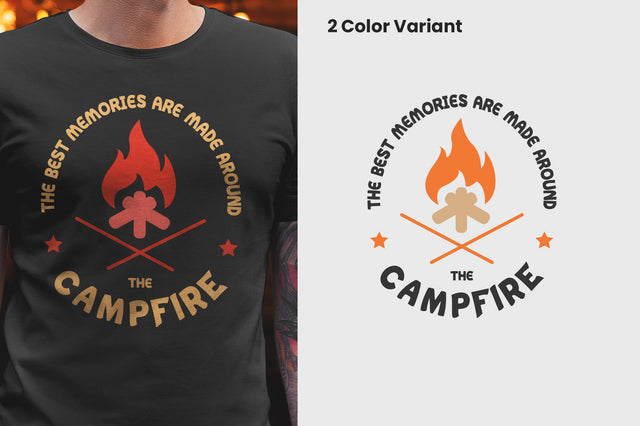 the best memories are made around the campfire T-shirt Design SVG futivesvg 