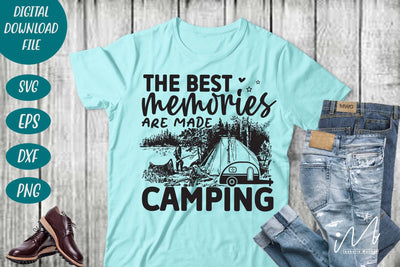 The best memories are made camping svg, camp svg, camping t shirt, happy camper t shirt, cut files, family trip svg SVG Isabella Machell 