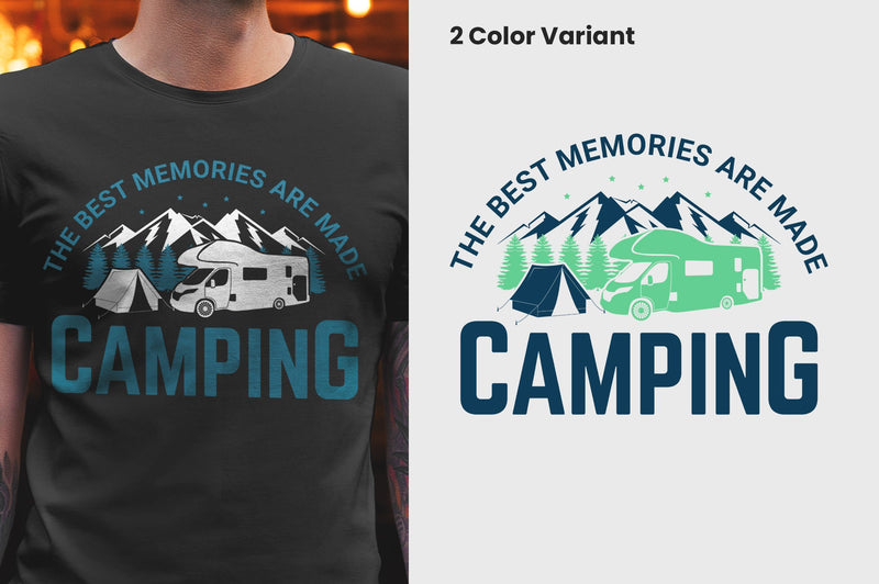 the best memories are made camping T-shirt Design SVG futivesvg 