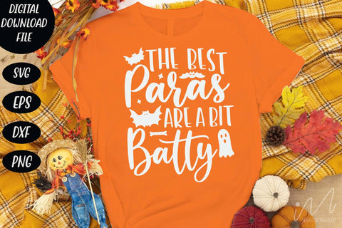The Best paras are a Bit Batty Svg, Halloween para t shirt, Para teacher svg, T-shirt cut files, Batty Svg, Funny teacher cricut, fall Svg SVG Isabella Machell 