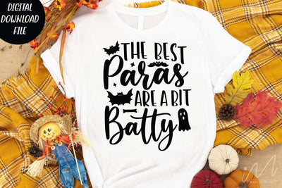 The Best paras are a Bit Batty Svg, Halloween para t shirt, Para teacher svg, T-shirt cut files, Batty Svg, Funny teacher cricut, fall Svg SVG Isabella Machell 