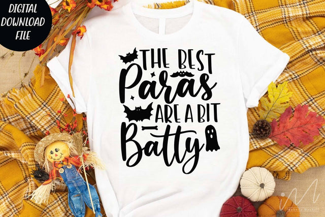 The Best paras are a Bit Batty Svg, Halloween para t shirt, Para teacher svg, T-shirt cut files, Batty Svg, Funny teacher cricut, fall Svg SVG Isabella Machell 