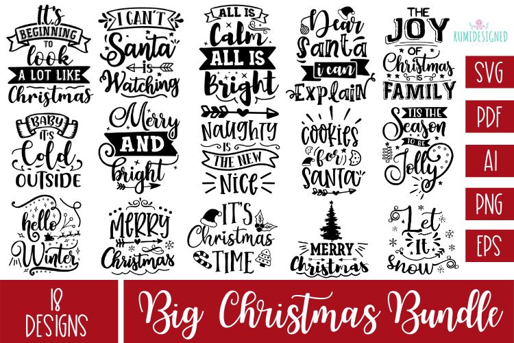 The Big Christmas SVG Bundle - So Fontsy